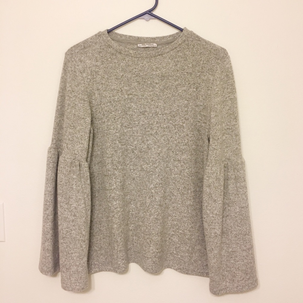 Zara Soft Touch Bell Sleeve Sweater S - Picture 4 of 7